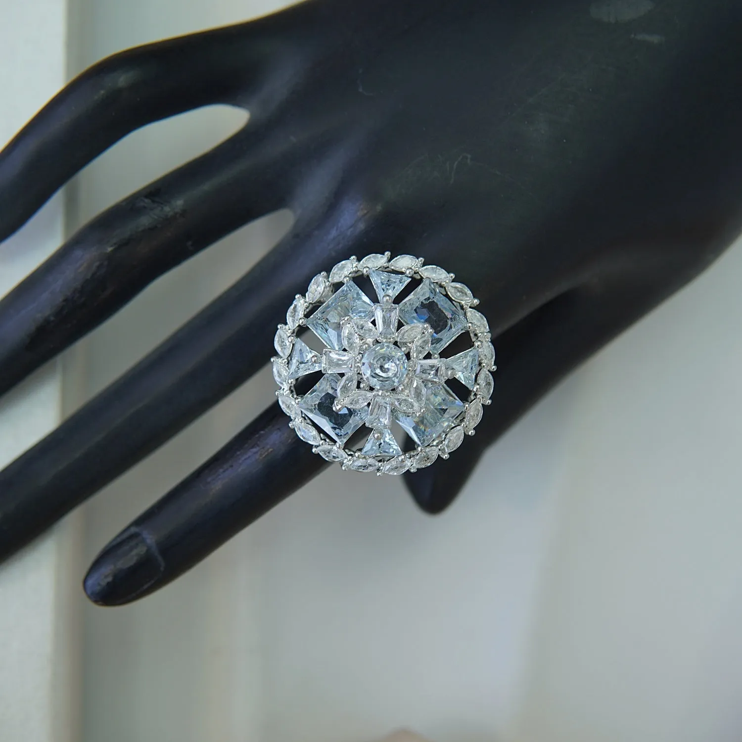 Gemstone Zirconia Doubleds Finger Ring