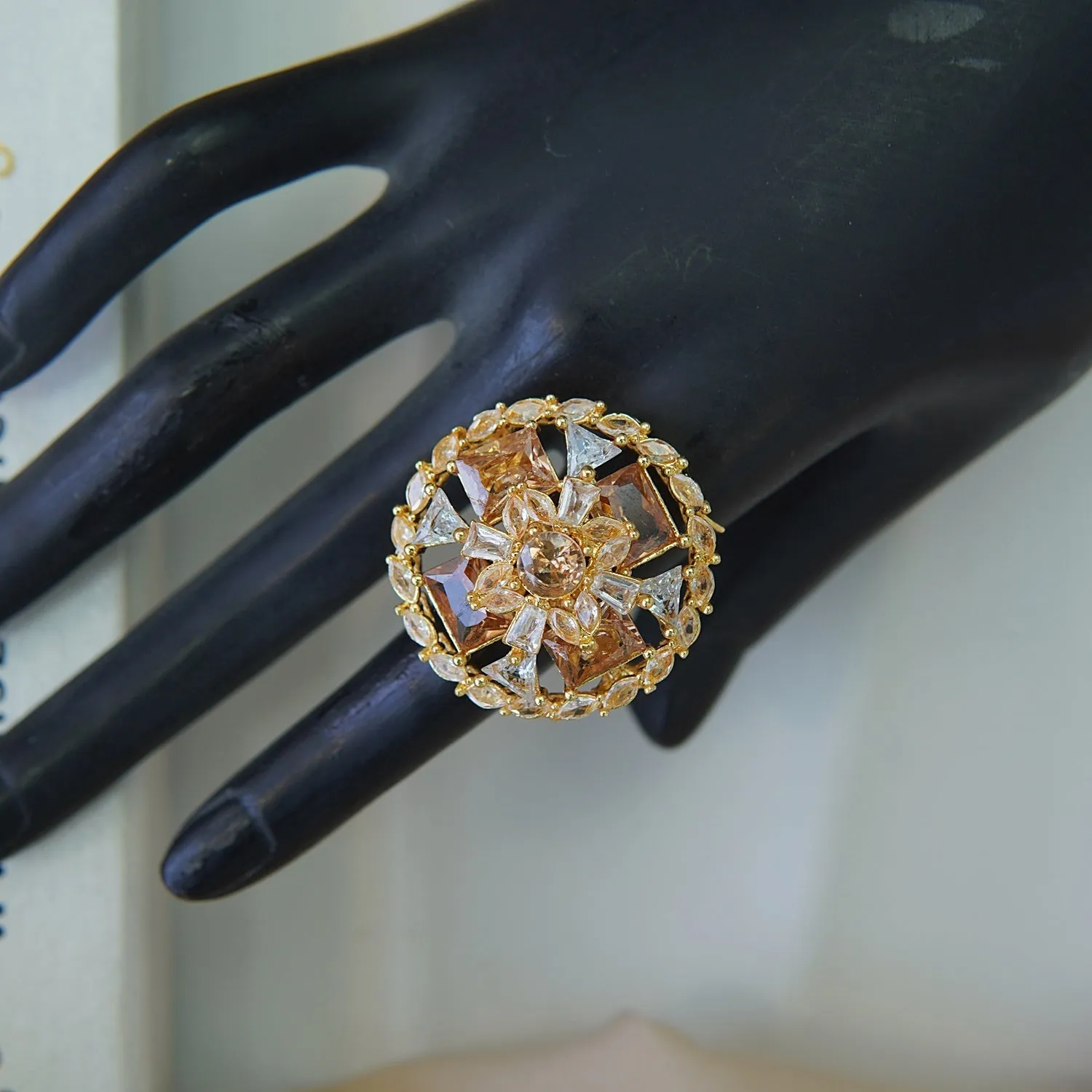 Gemstone Zirconia Doubleds Finger Ring
