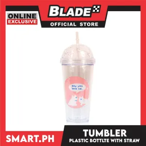 Gifts Tumbler with Straw AP1468 (Assorted Colors and Designs)