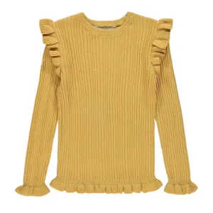 Girls Ex Chainstore Frill Trim Jumper