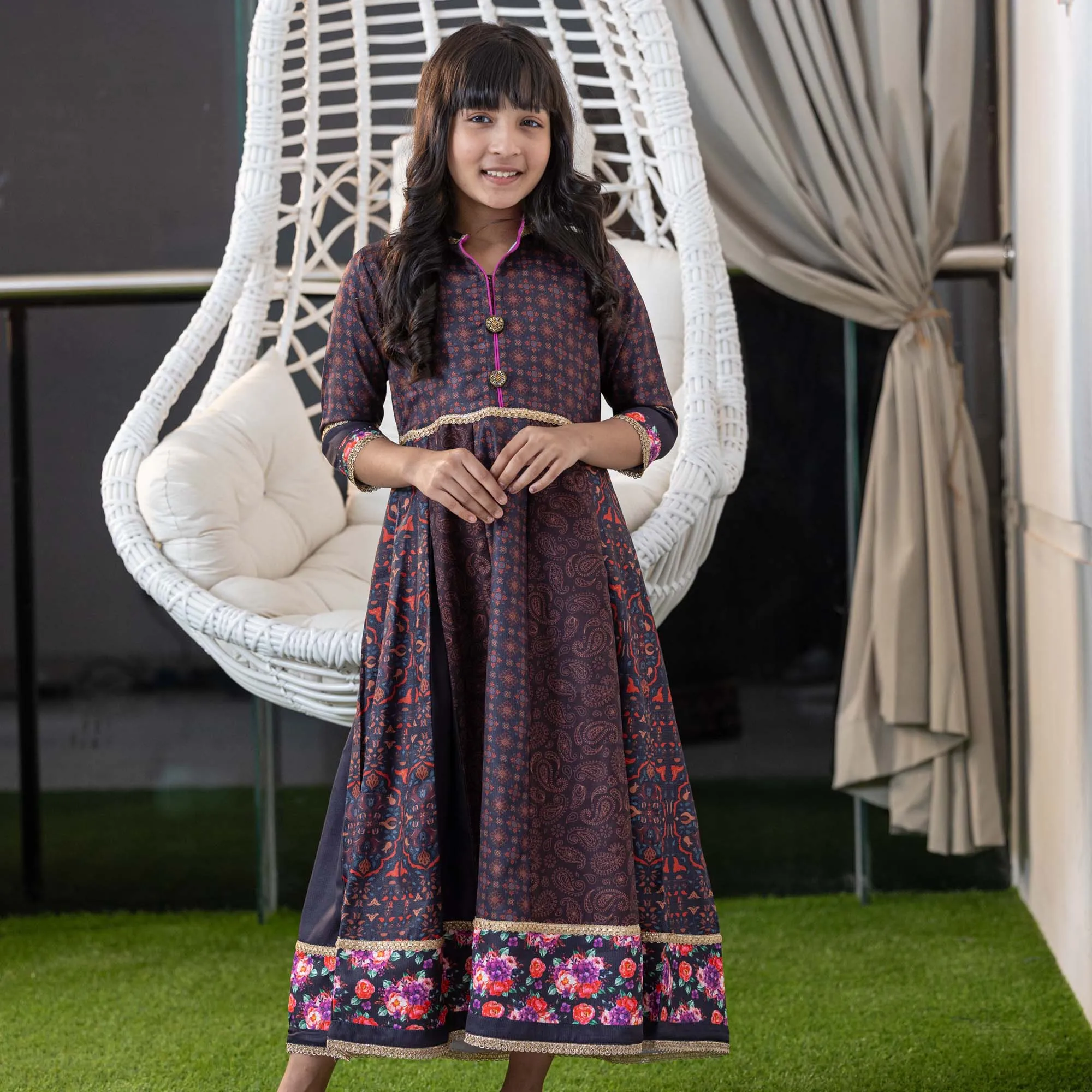 Girls Gown-Black