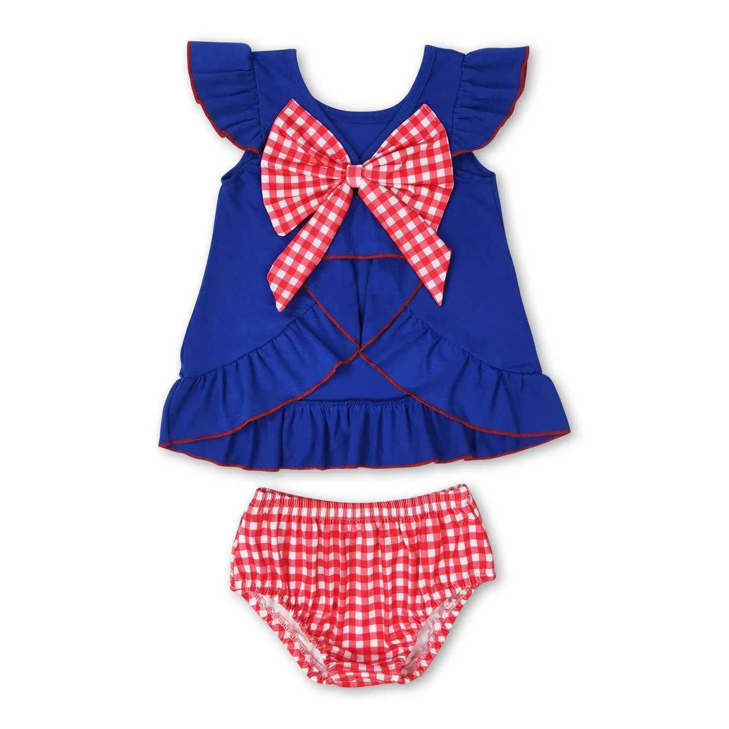 Girls Striped Flag Bloomer Set