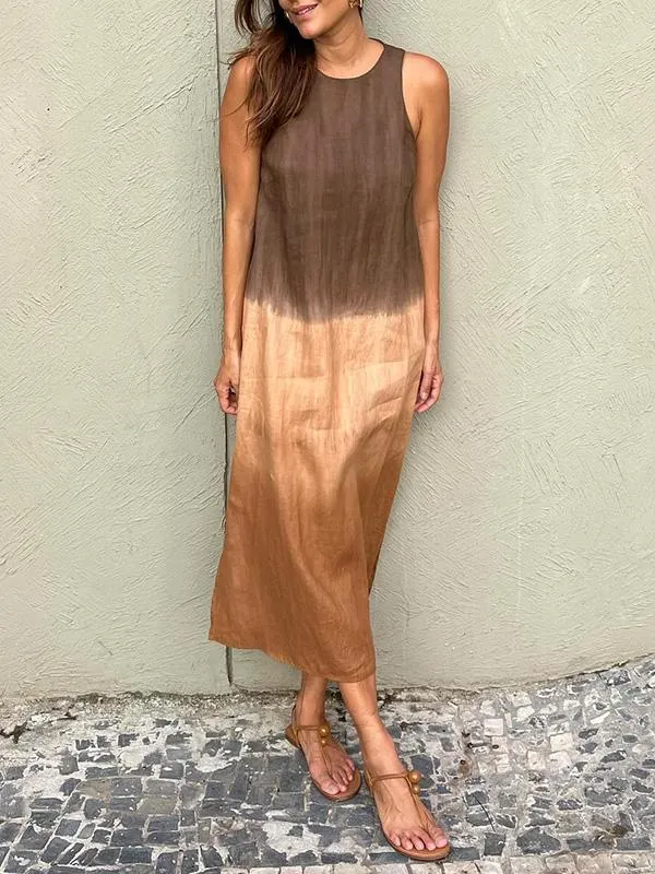 Gracia® | Casual Long Dress With Tie-Dye Pattern