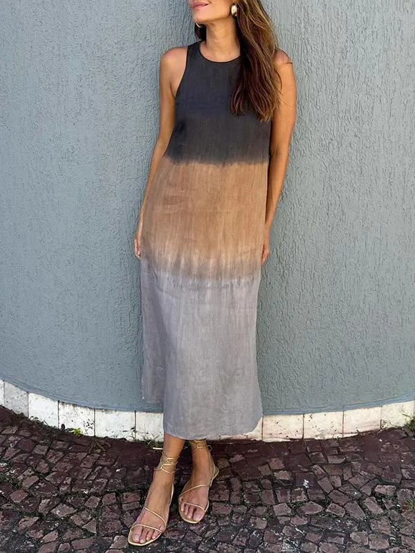 Gracia® | Casual Long Dress With Tie-Dye Pattern