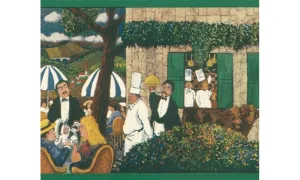 Green Al Fresco Dining TG2316B Wallpaper Border