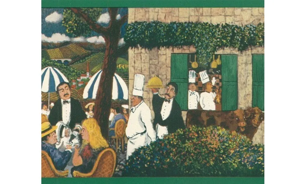 Green Al Fresco Dining TG2316B Wallpaper Border