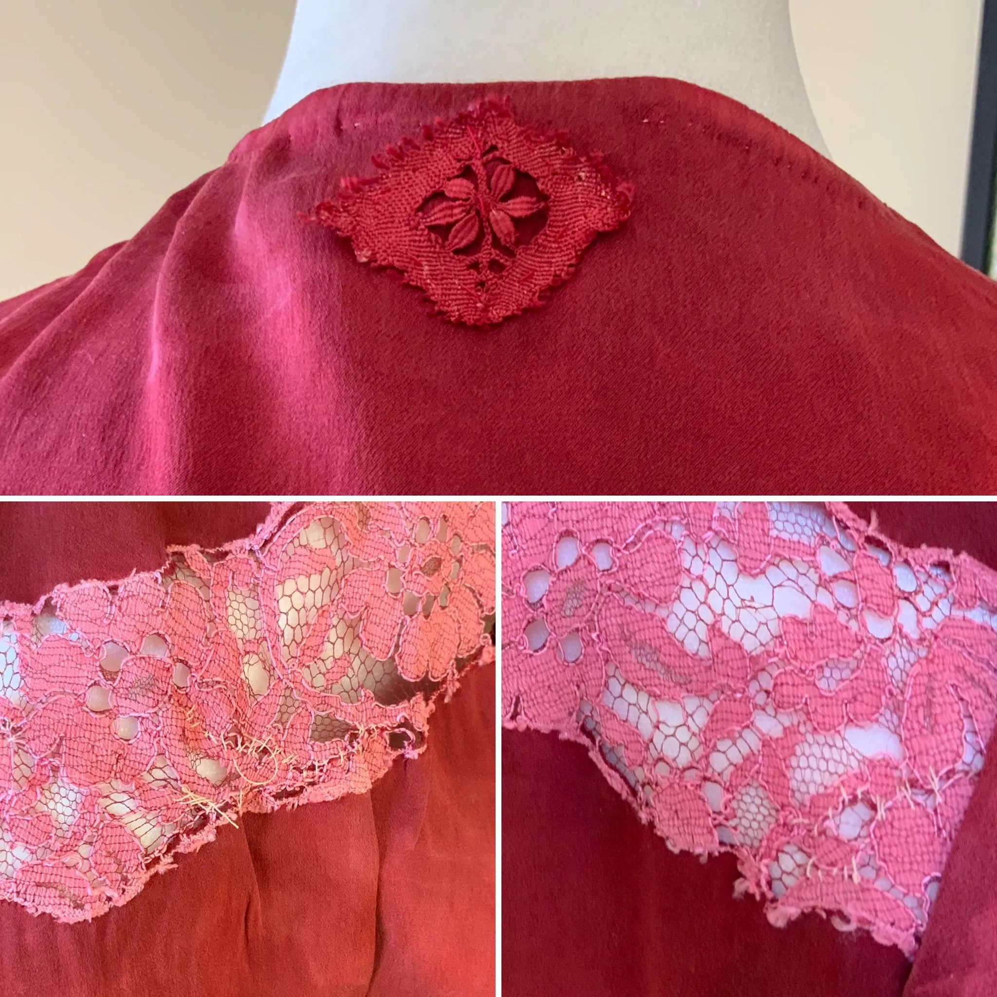 Hand Dyed Silk Bed Jacket - 30s -30A
