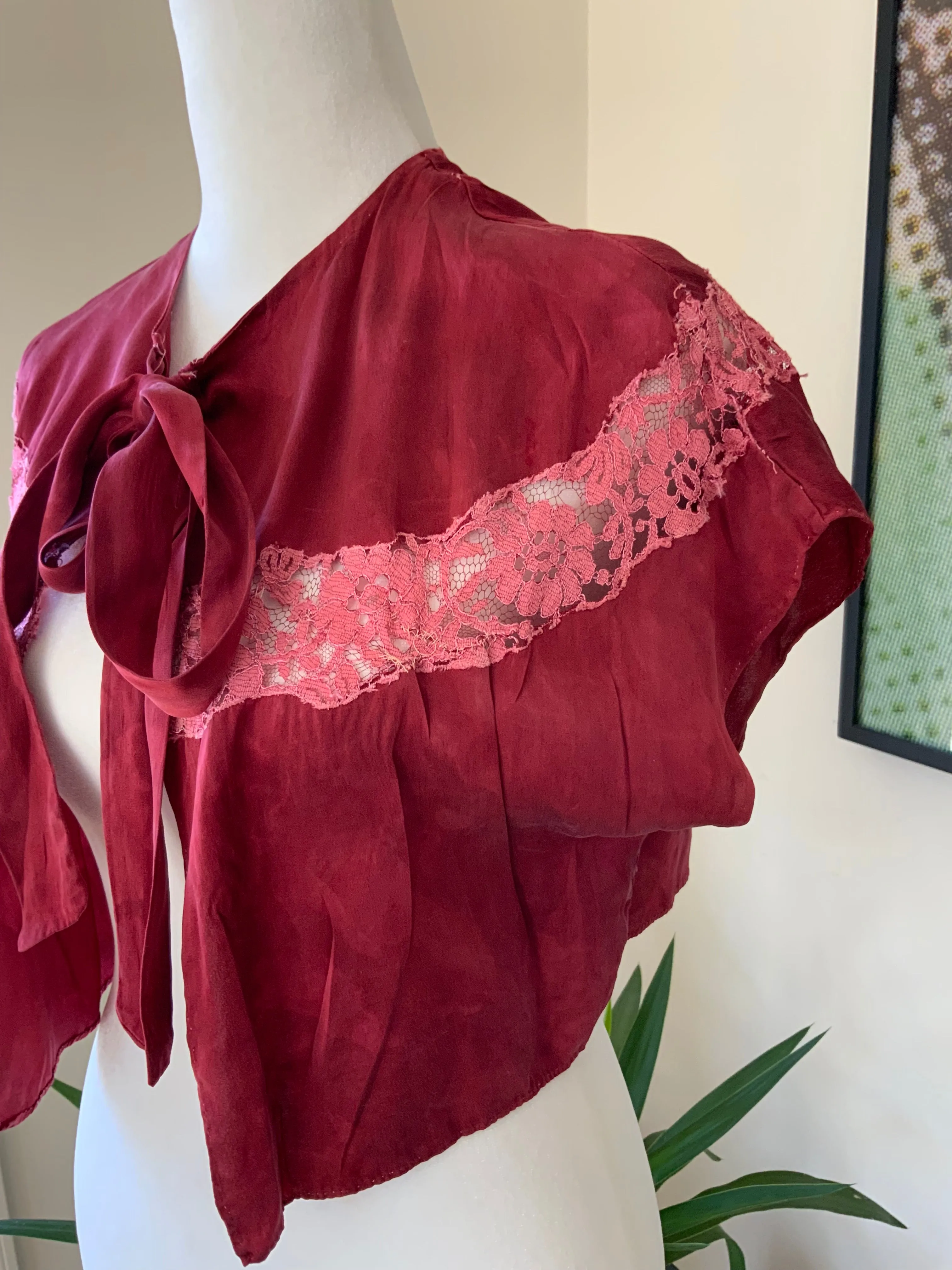 Hand Dyed Silk Bed Jacket - 30s -30A
