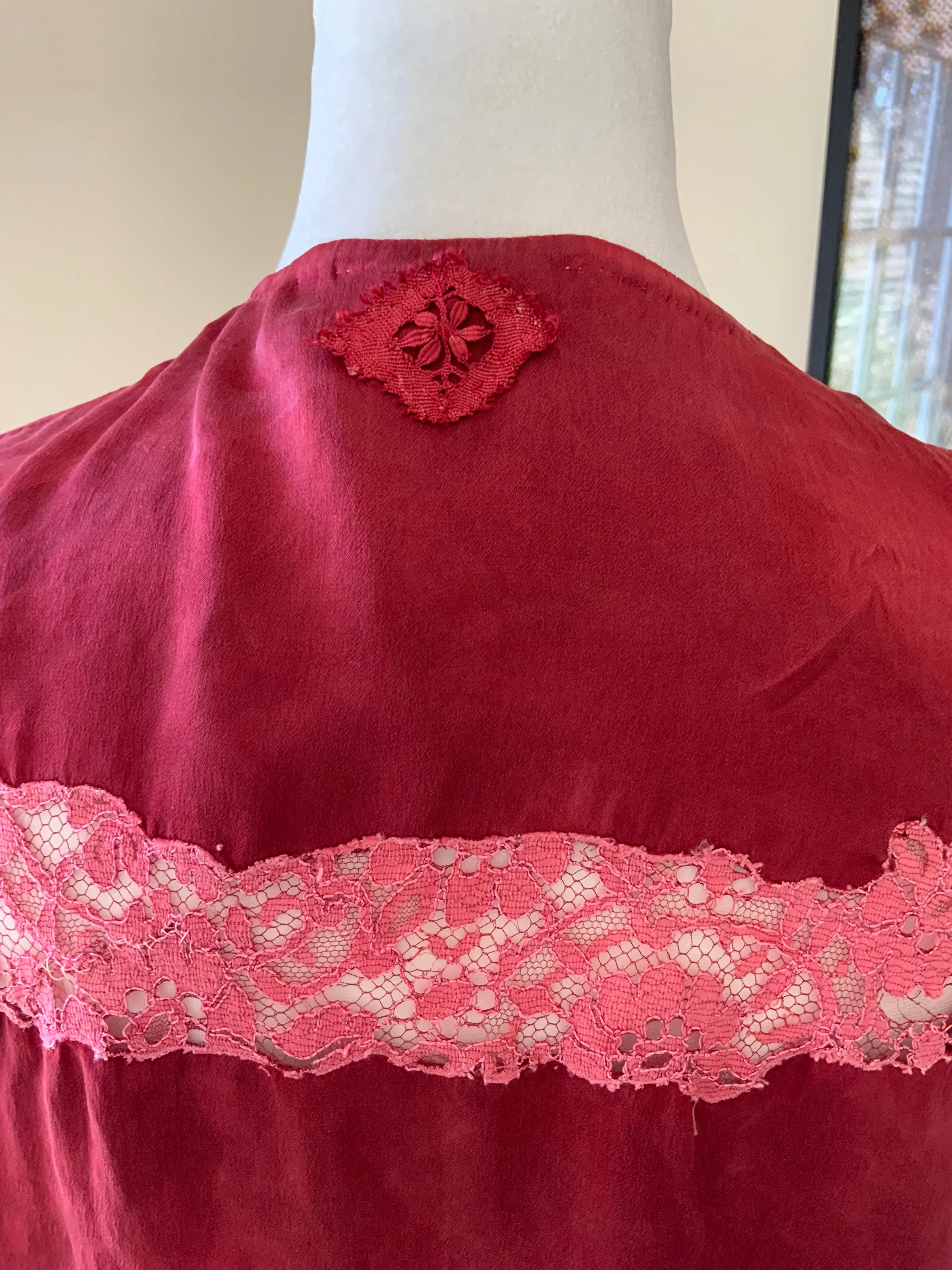 Hand Dyed Silk Bed Jacket - 30s -30A