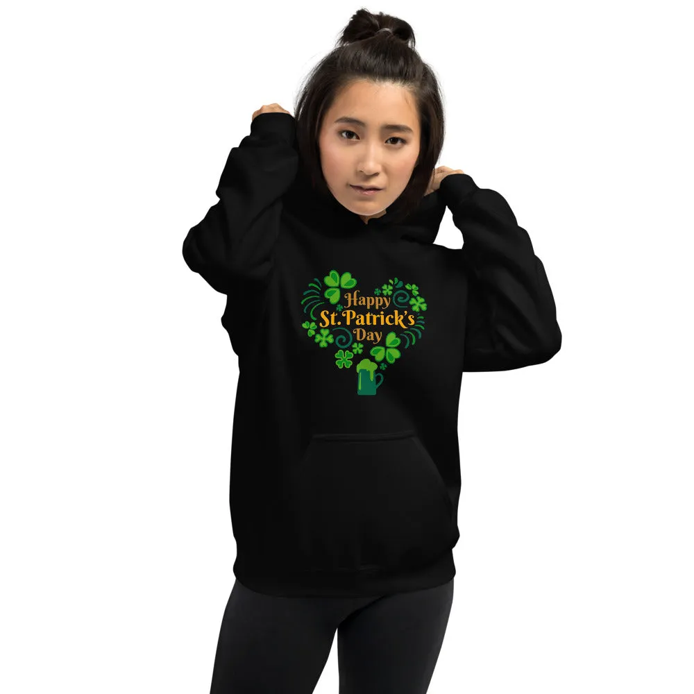Happy St. Patrick's Day Heart Hoodie