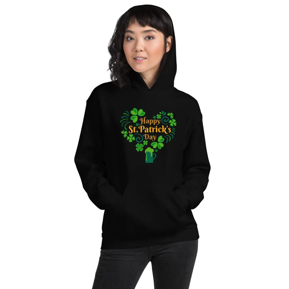 Happy St. Patrick's Day Heart Hoodie