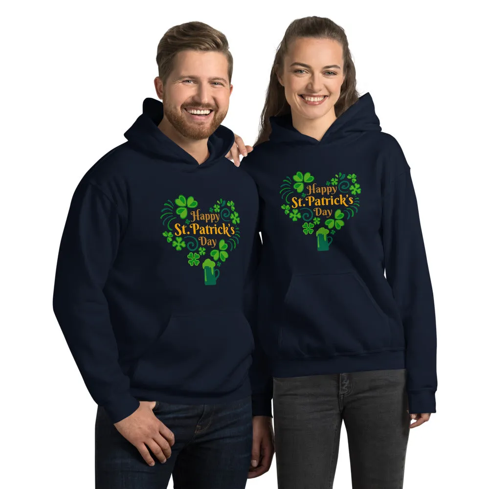 Happy St. Patrick's Day Heart Hoodie