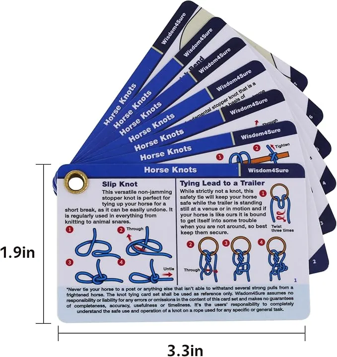 Harrison Howard Wisdom4Sure Comprehensive Knot Card Collection Horse, Outdoor, and Climbing Knots Card Set Waterproof Knot Tying Cards Ultimate Knot Guides