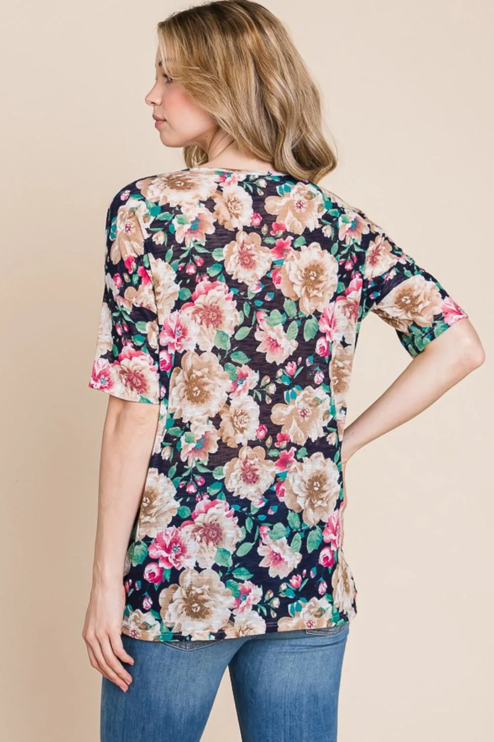 Hazel Blues® |  BOMBOM Floral Round Neck T-Shirt