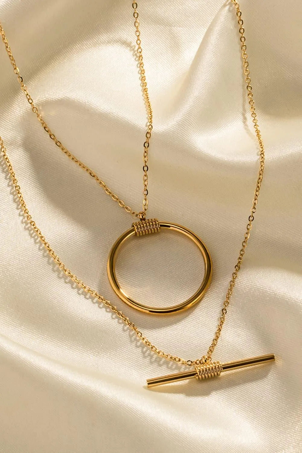 Hazel Blues® |  Double-Layered Stainless Steel Necklace