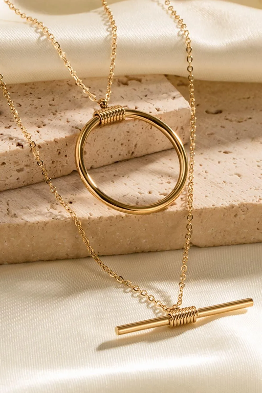 Hazel Blues® |  Double-Layered Stainless Steel Necklace