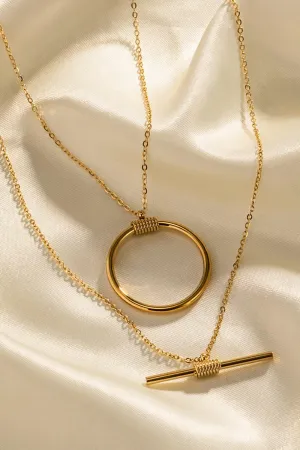 Hazel Blues® |  Double-Layered Stainless Steel Necklace