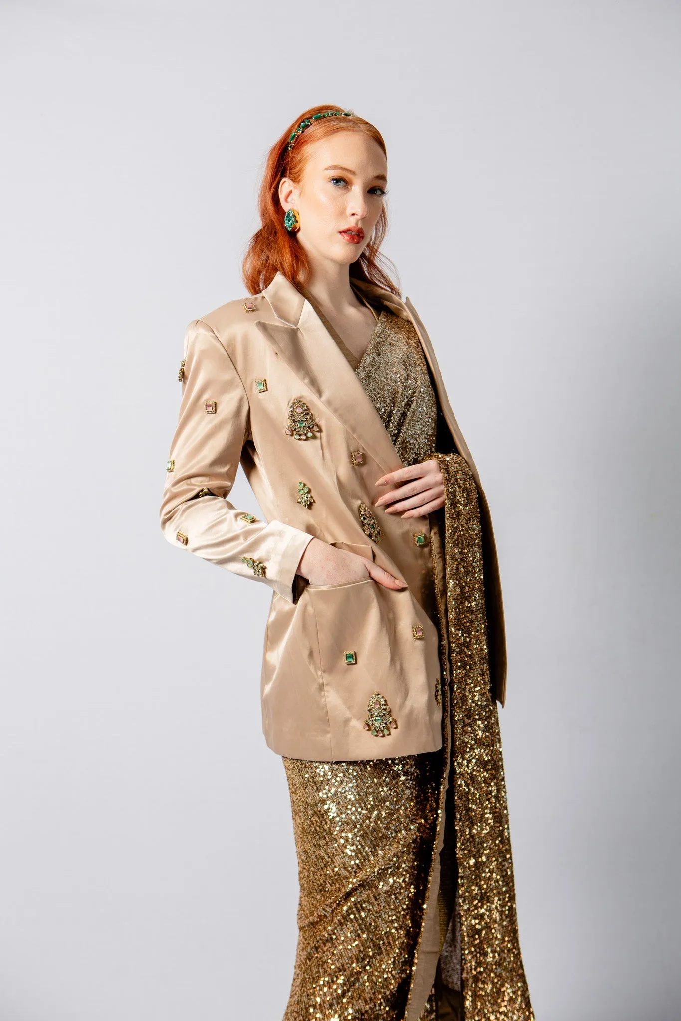 HERITAGE GLAMOUR SEQUIN SARI
