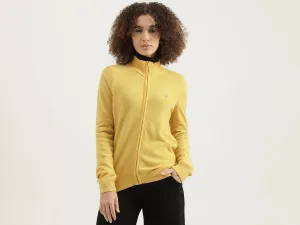 High Neck Solid Cardigan Sweater