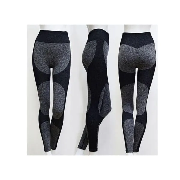 High Waist Athletic Seamless Yoga Leggings-Stretch Sports Bra