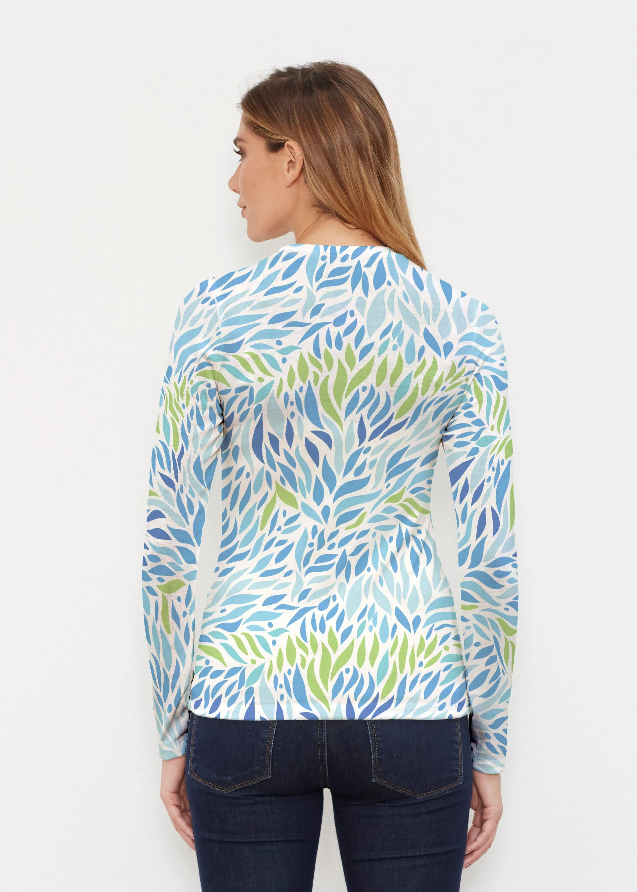 Hotsy Totsy Blue (8143) ~ Butterknit Long Sleeve Crew Top