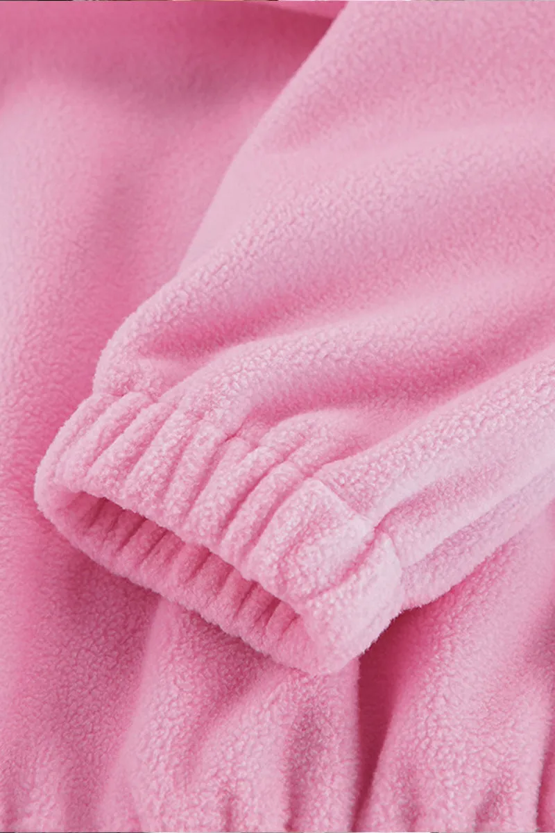 HTT1035 Cozy Vibes Quarter-Zip Fleece Top
