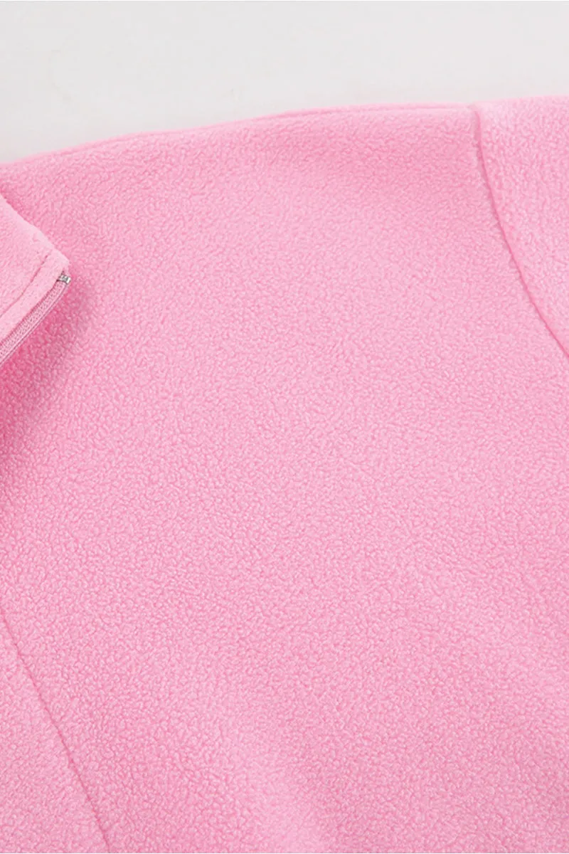 HTT1035 Cozy Vibes Quarter-Zip Fleece Top