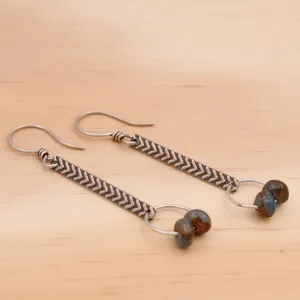 Impression Jasper Chevron Dangle Earrings