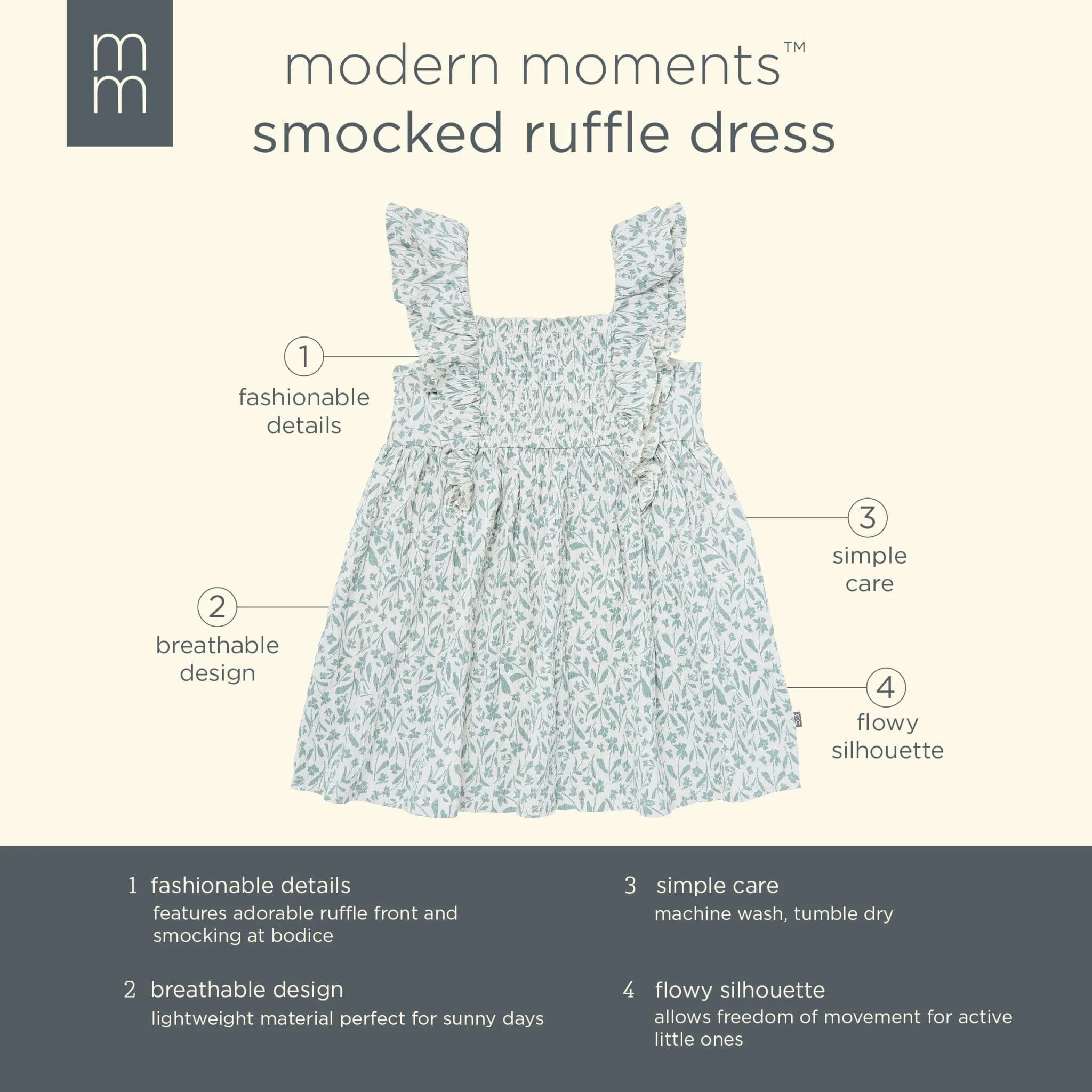 Infant & Toddler Girls Daffodil Smocked Ruffle Dress