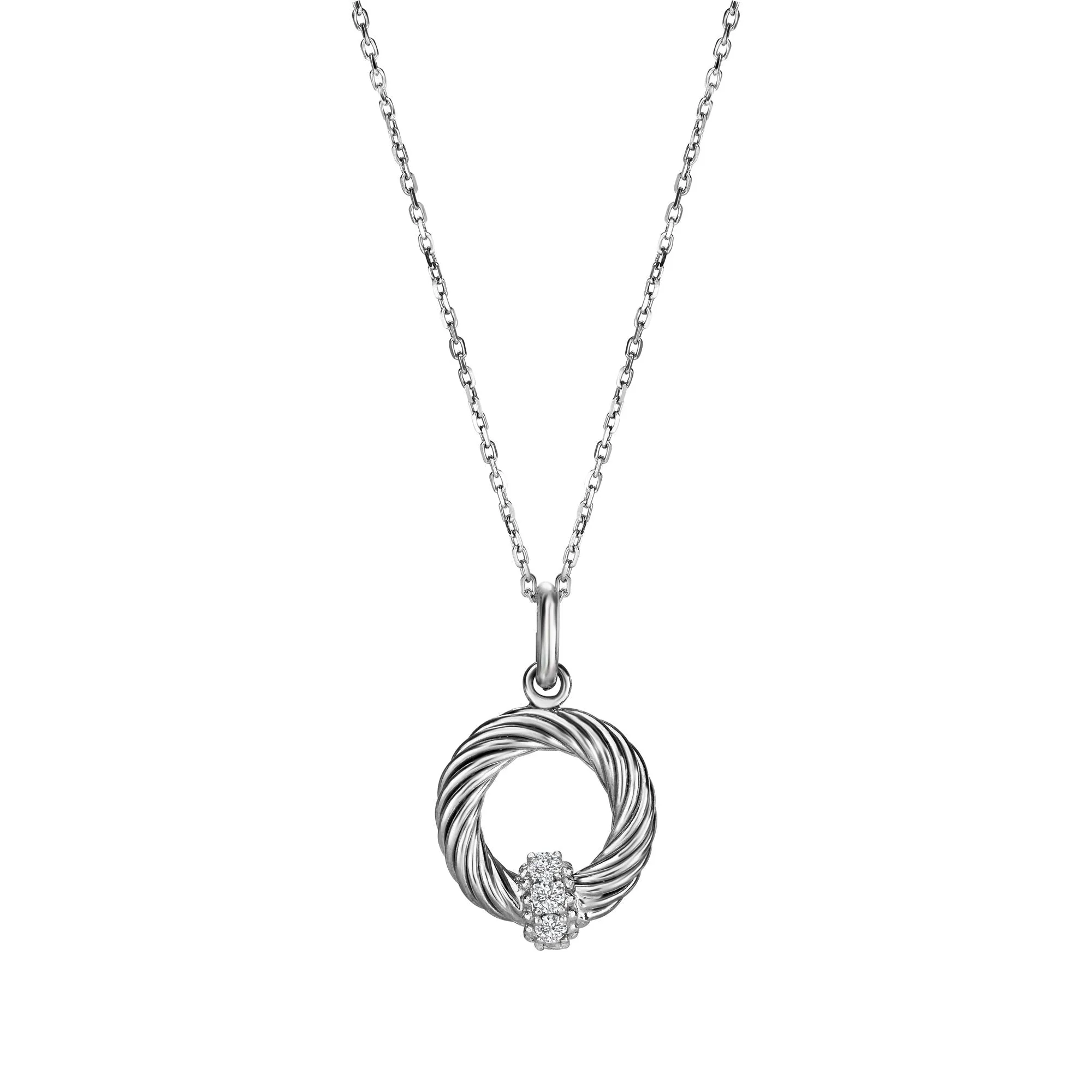 Italian Cable Diamond Necklace