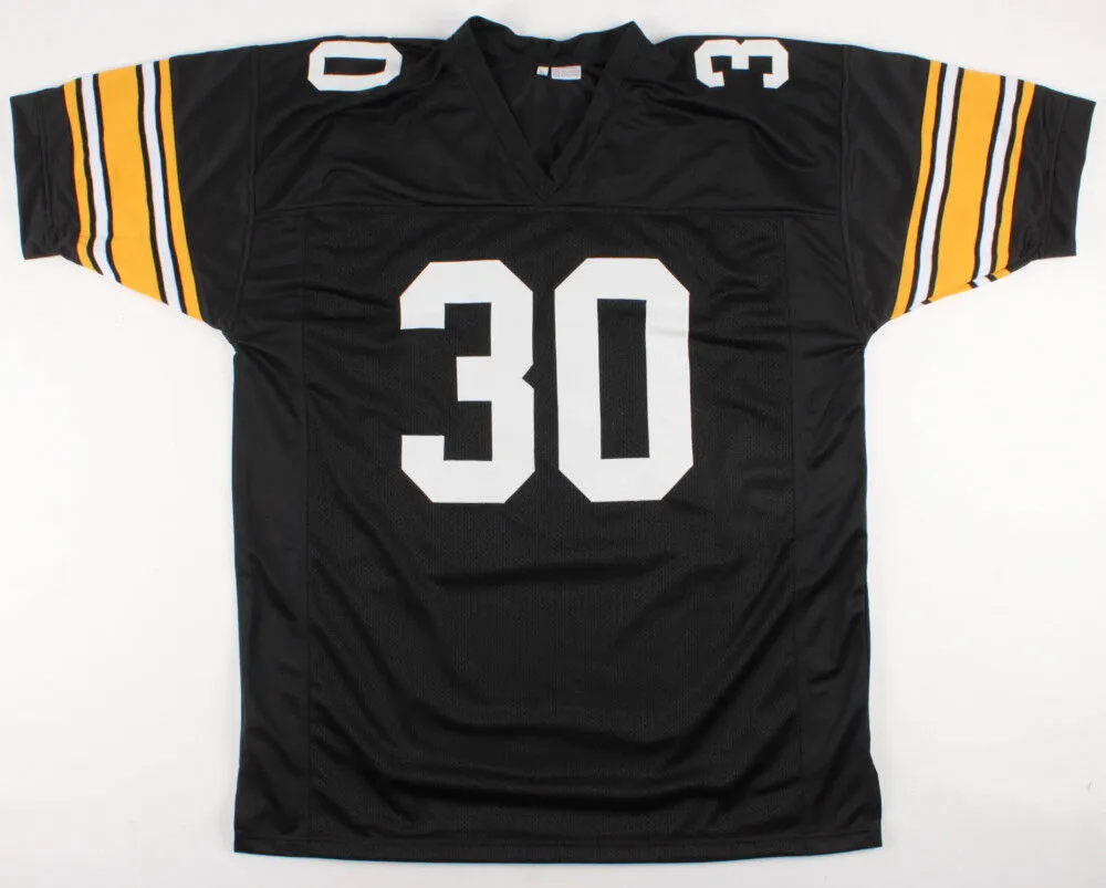 James Conner Signed Steelers Black Jersey (TSE Holo) Pittsburgh #1 Running Back