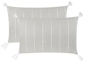 Jessy Cotton Cushion 50x30 Taupe - Soft and Stylish