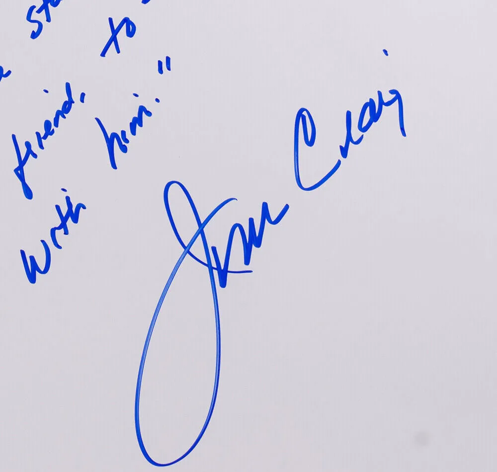 Jim Craig Signed Framed 16x20 Team USA Story Photo Steiner Hologram