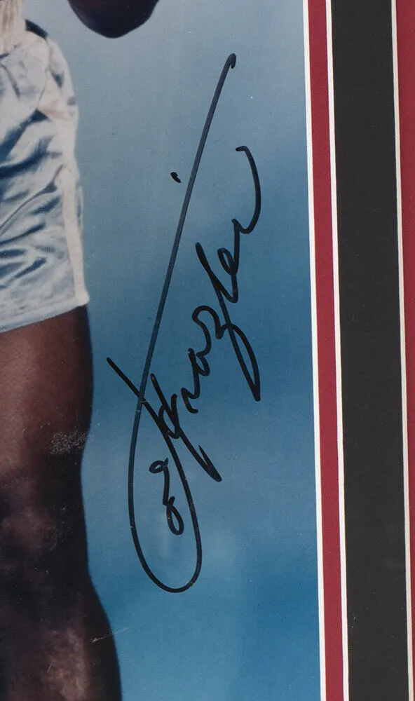 Joe Frazier Signed Framed 11x14 Boxing Photo JSA