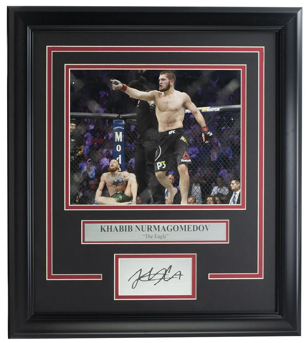 Khabib Nurmagomedov Framed UFC 8x10 Photo w/Laser Engraved Signature