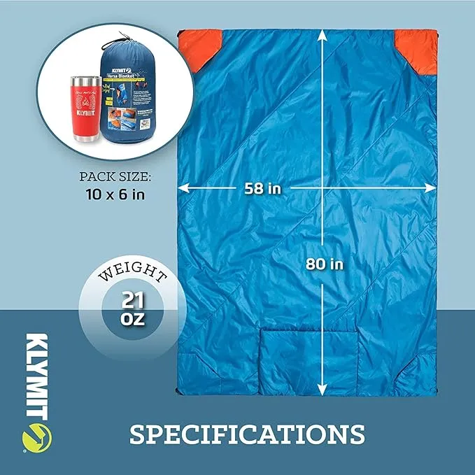 Klymit Versa Packable Camping Blanket & Comforter