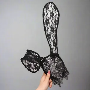 Lace Veil Bunny Ears Headband by Scandals for Masquerade and Fancy Dress