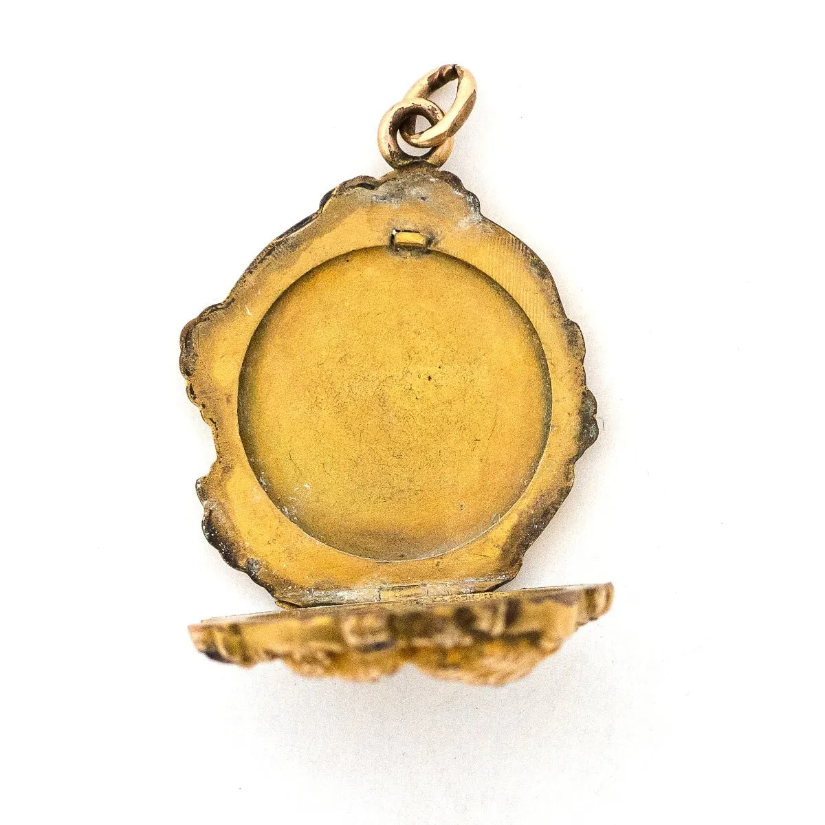 Ladies with Fan Antique Locket