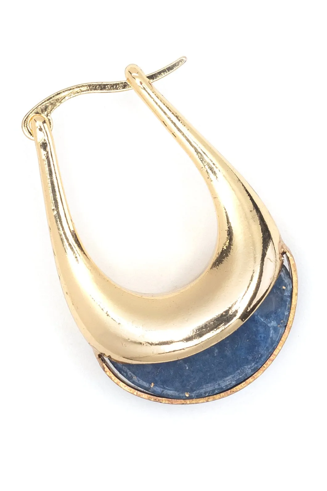 Lapis Lazuli Gold Lever Back Earrings