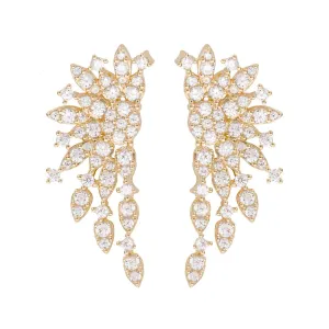 LARGE CLUSTER EARRING, GOLD