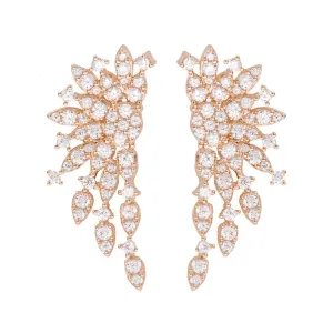 LARGE CLUSTER EARRING, ROSE GOLD
