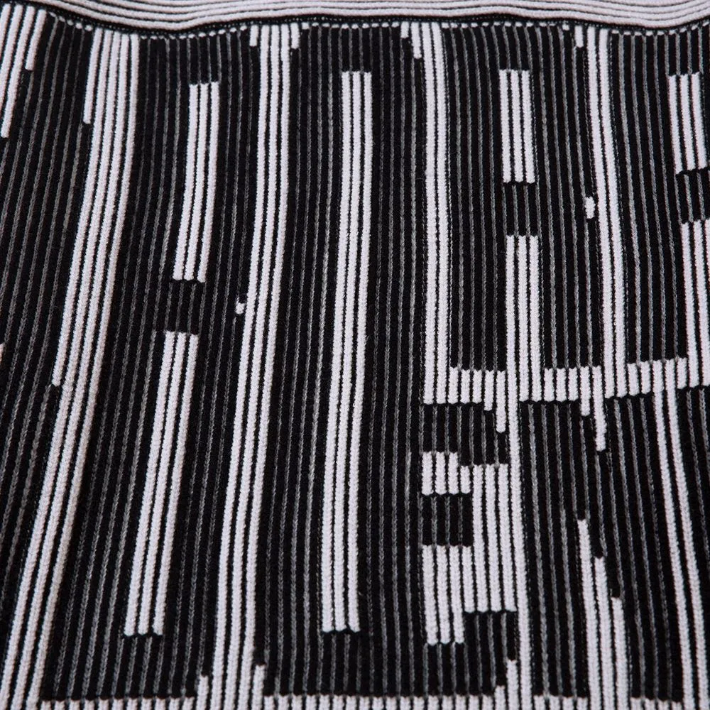 Large Letter Knitted Stand Collar Sweater