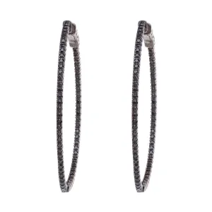 LARGE OVAL HOOPS, BLACK