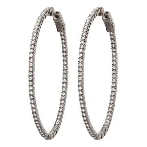 LARGE OVAL HOOPS, BR STERLING SILVER