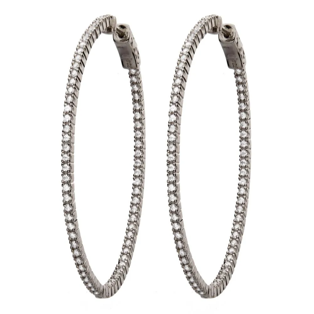 LARGE OVAL HOOPS, BR STERLING SILVER