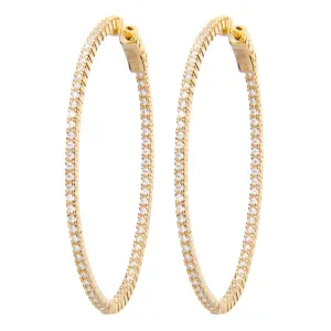 LARGE OVAL HOOPS, GOLD