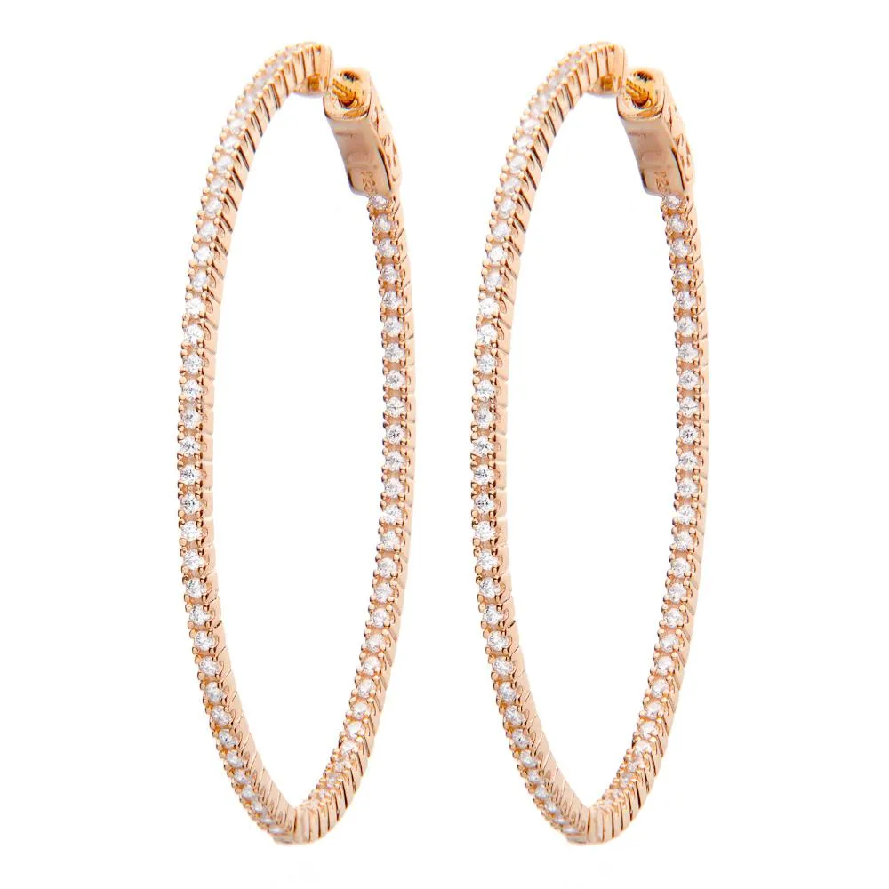 LARGE OVAL HOOPS, ROSE GOLD