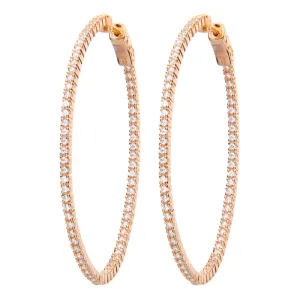 LARGE OVAL HOOPS, ROSE GOLD