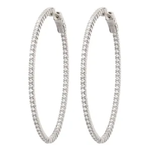 LARGE OVAL HOOPS, SILVER