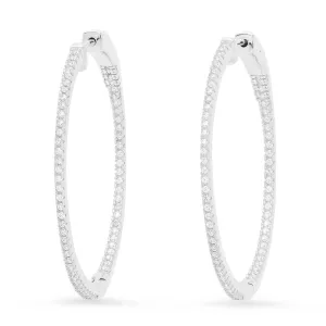 LARGE ROUND HOOPS, SILVER